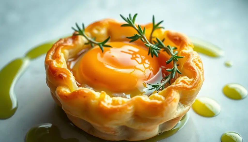 egg on puff pastry