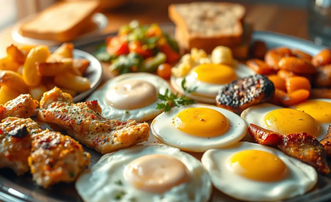 breakfast recipes with chicken and eggs