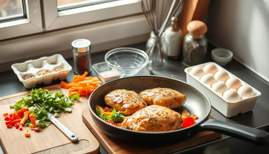 breakfast recipes with chicken and eggs