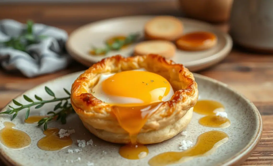 egg on puff pastry
